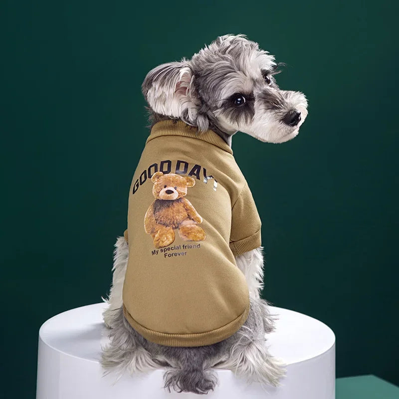 Cute Bear Pattern Dog Sweatshirt - Pawfectly Heaven