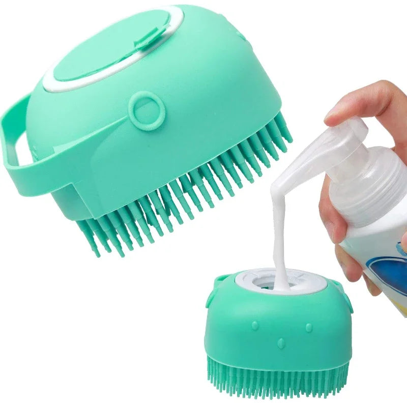 Pet Shampoo Brush – Silicone Massage Comb - Pawfectly Heaven