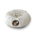 Plush Cat Tunnel Bed – Cozy Donut Bed with Peephole - Pawfectly Heaven