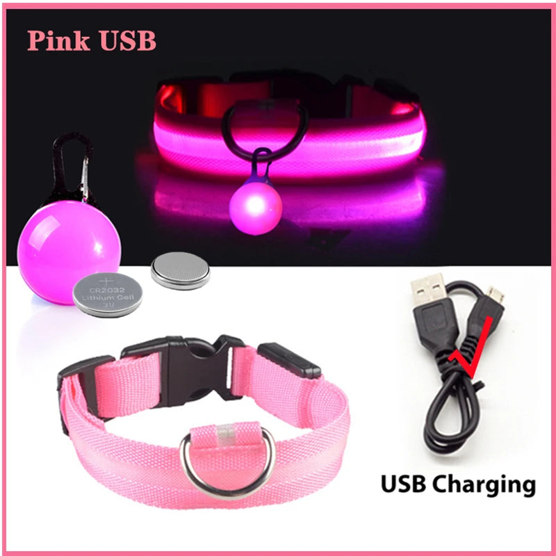 USB Charging Glowing Dog Collar - Pawfectly Heaven