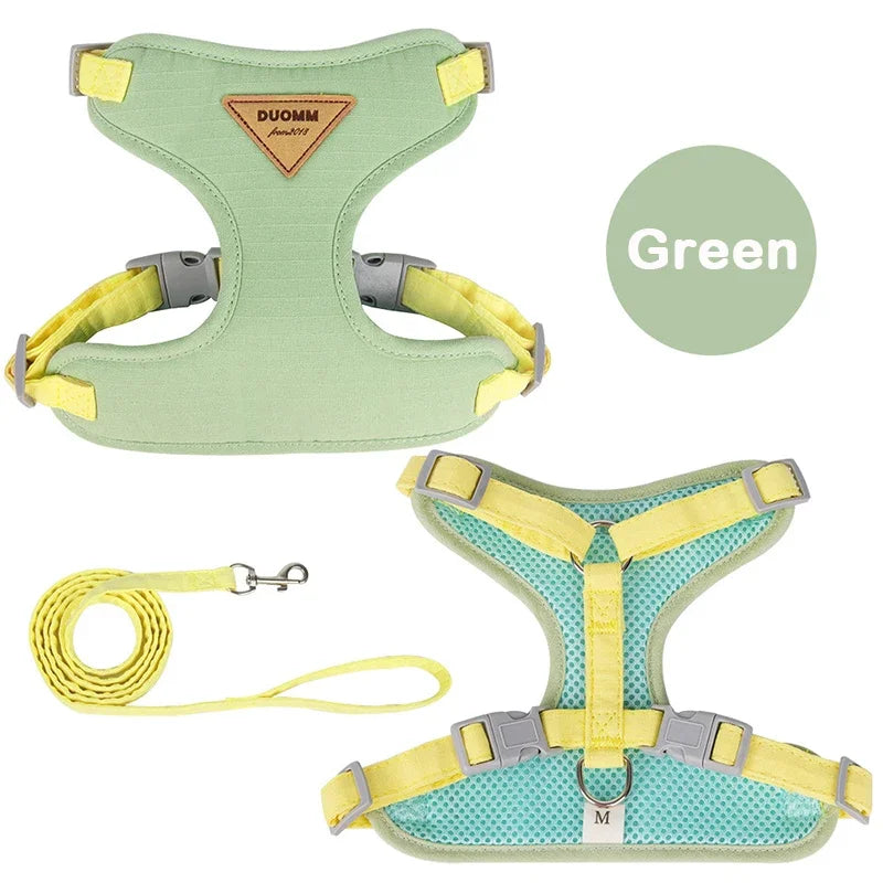 Puppy Harness & Leash Set for Dogs – Breathable Pet Vest - Pawfectly Heaven