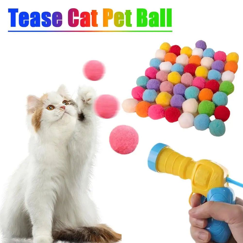 Mini Shooting Gun with Stretch Plush Ball for Kittens & Cats - Pawfectly Heaven