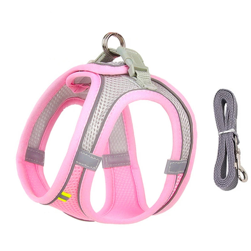 Adjustable Dog Harness & Leash Set for Small Dogs - Pawfectly Heaven